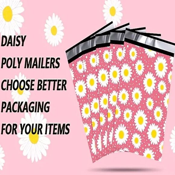 Polymailers 10x13 Pink Daisy 20 Ct Perfect for Resellers - Picture 3 of 5